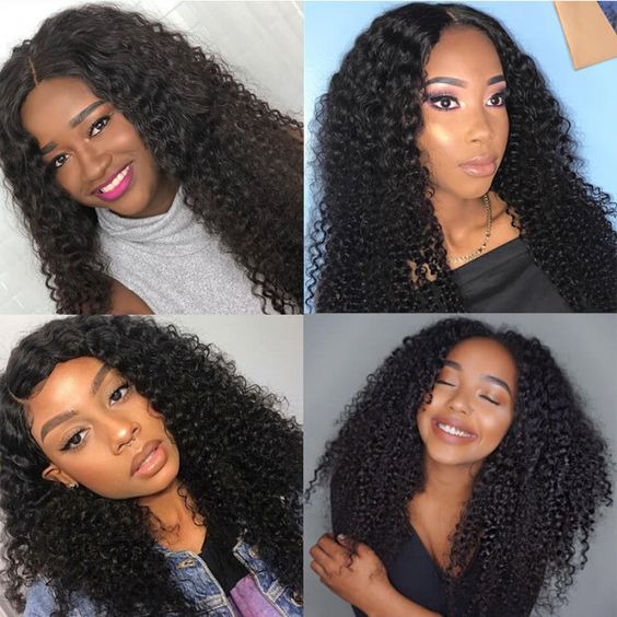 5X5 Kiny Curly Closure Wig