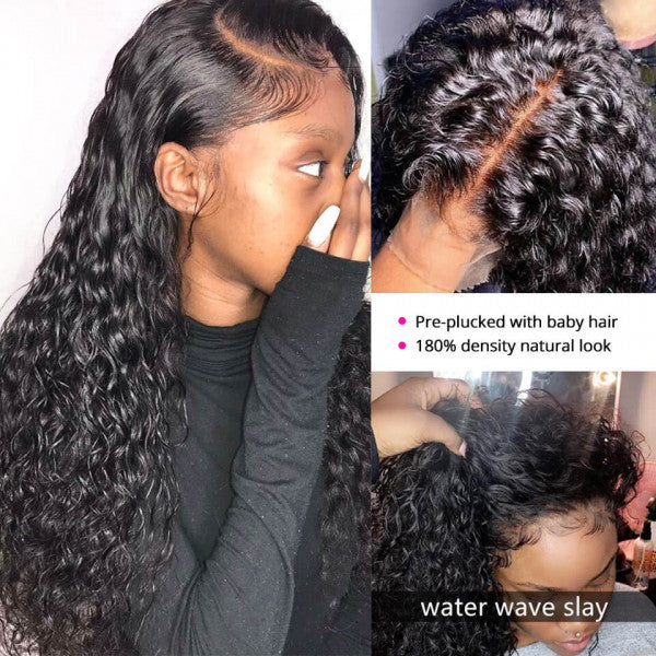 5X5 Water Wavy Closure Wig