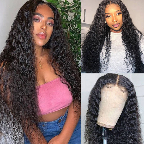 5X5 Water Wavy Closure Wig