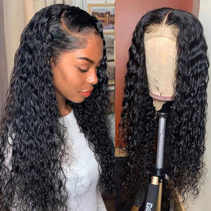 5X5 Water Wavy Closure Wig