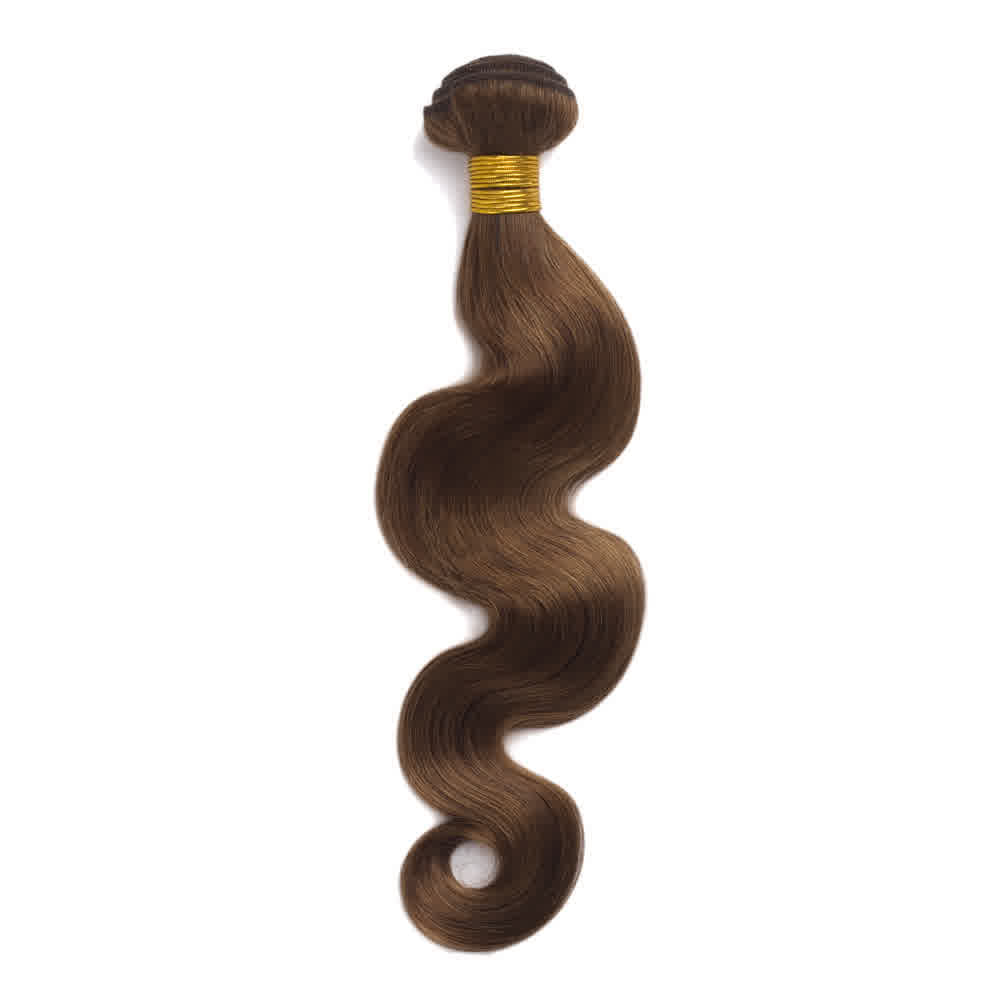 8 Light Brown Body Wavy Remy Hair Bundles