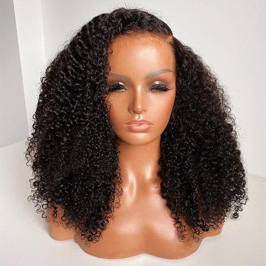 Transparent Afro Curly Frontal Lace Wig