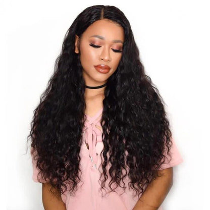 1B Natural Black Water Wavy Wig