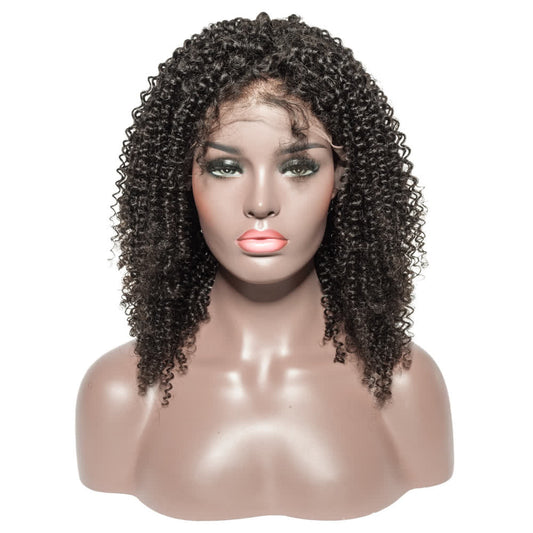 1B Natural Black Afro Curly Bob Wig