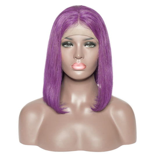 Purple Straight Bob Wig