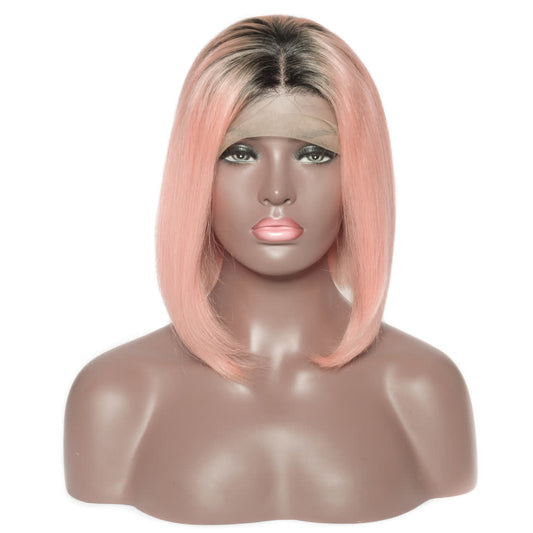 1B Pink Straight Bob Wig