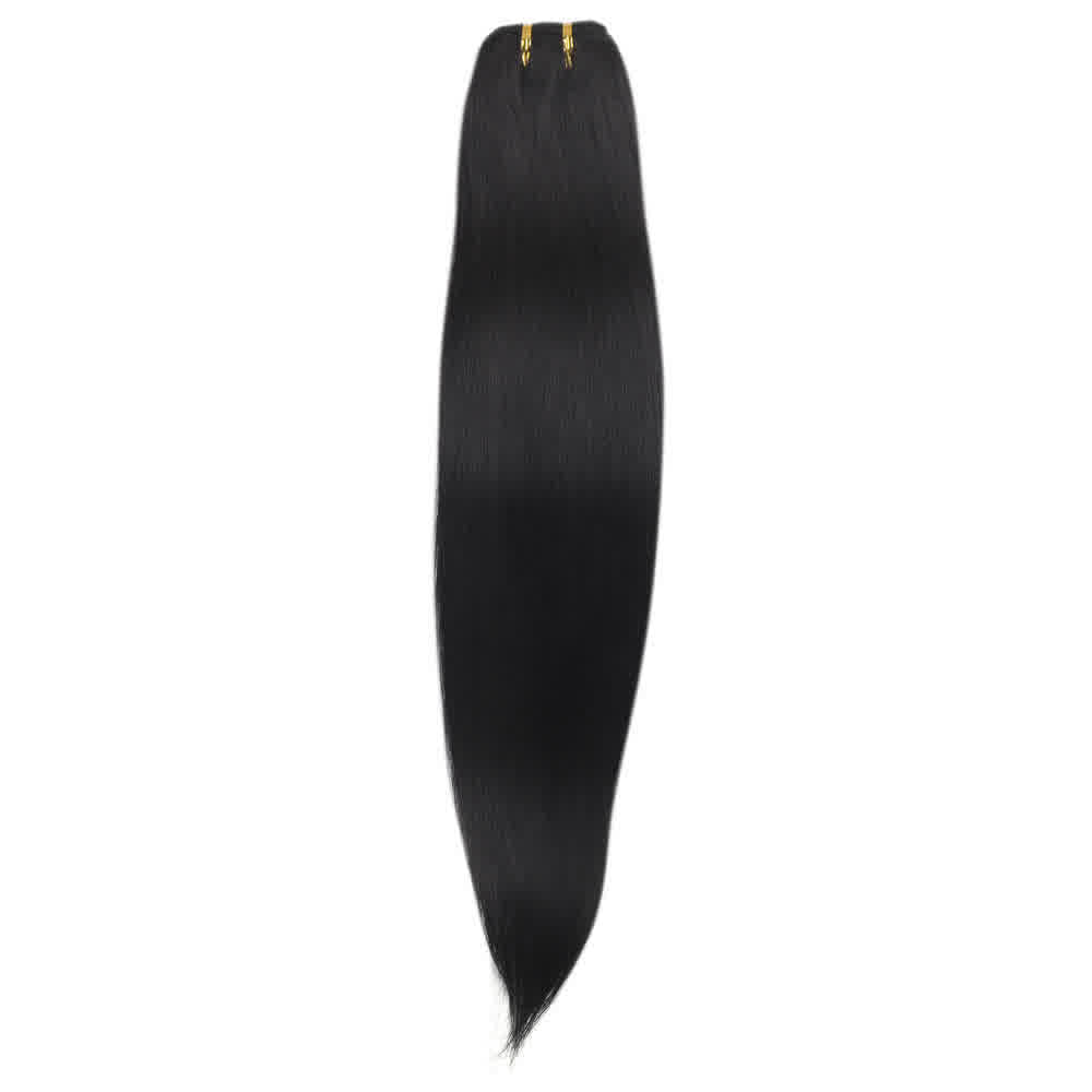 1 Jet Black Straight Remy Hair Bundles