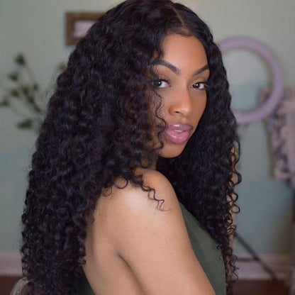 1B Natural Black Deep Curly Wig