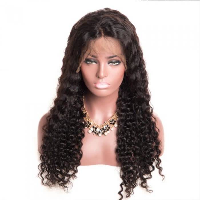 1B Natural Black Deep Curly Wig