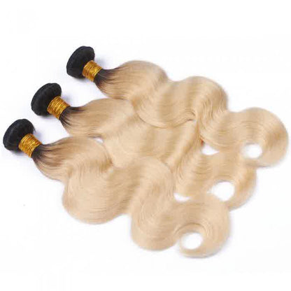 Ombre 1B 613 Blonde Body Wavy Bundles