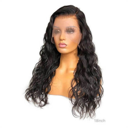 13X6 Lace Frontal 180 Natural Wavy Wig