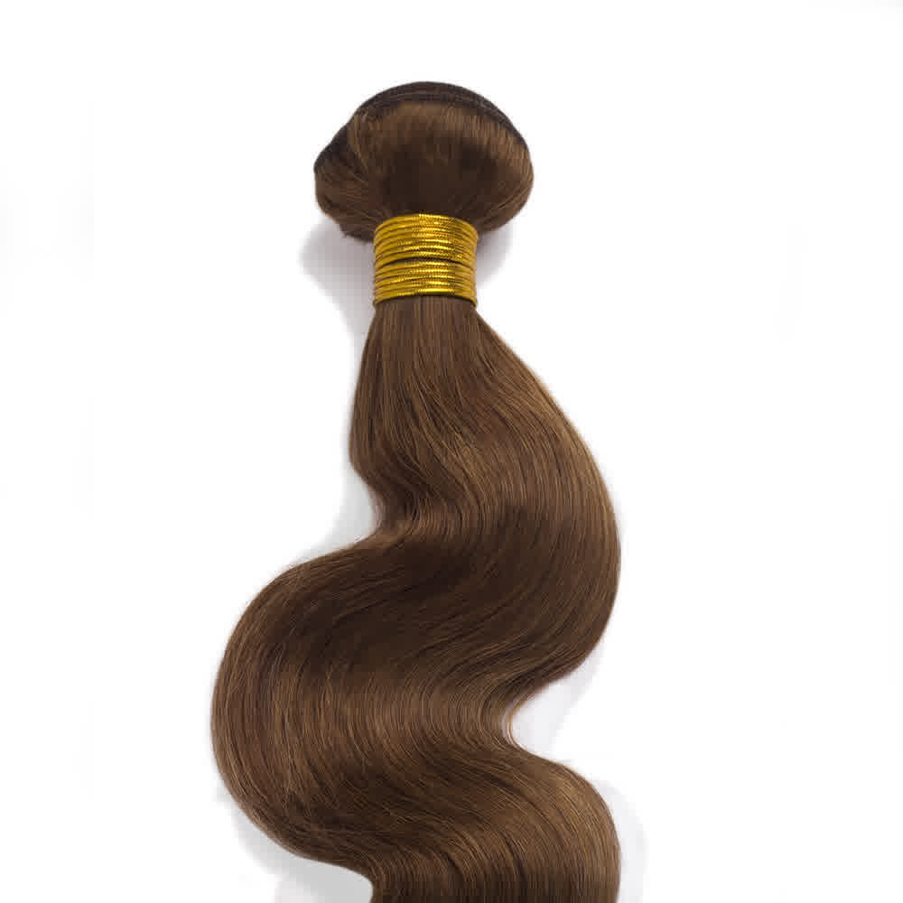 8 Light Brown Body Wavy Remy Hair Bundles