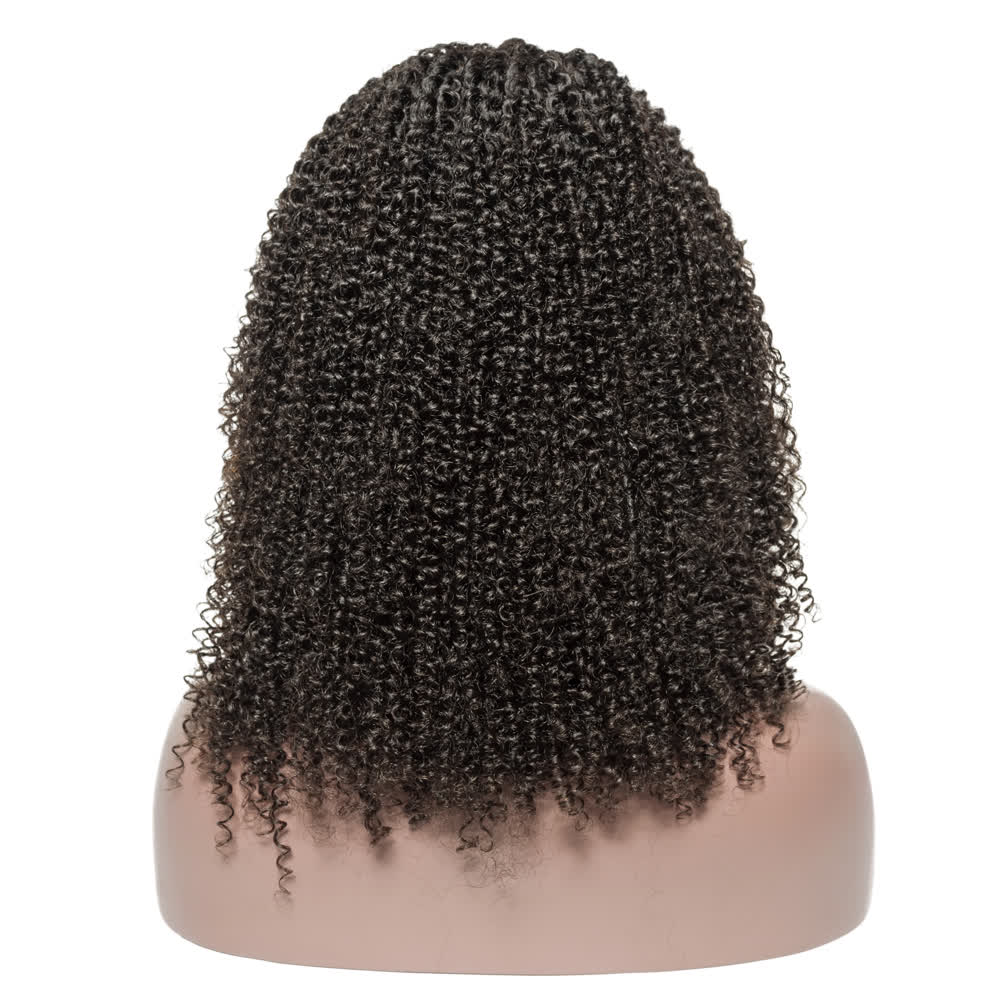 1B Natural Black Afro Curly Bob Wig