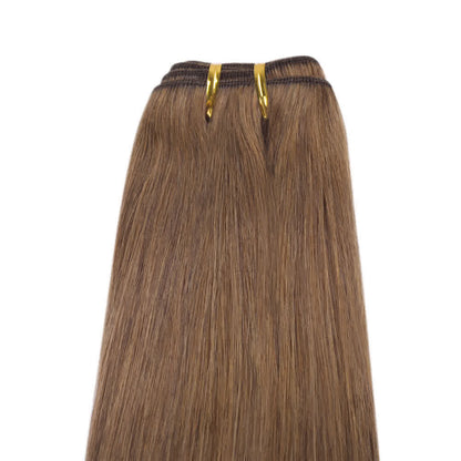 8 Light Brown Straight Remy Hair Bundles