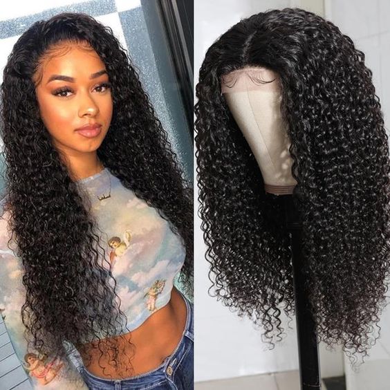 5X5 Kiny Curly Closure Wig