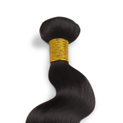 1 Jet Black Body Wavy Remy Hair Bundles