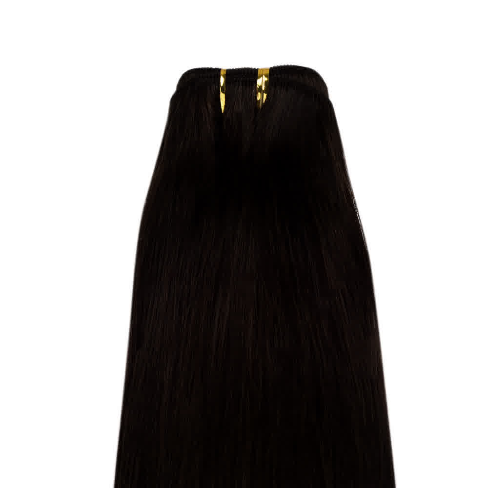 2 Darkest Brown Straight Remy Hair Bundles