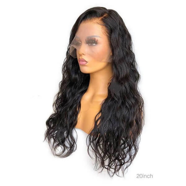 13X6 Lace Frontal 180 Natural Wavy Wig