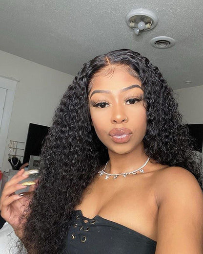 5X5 Kiny Curly Closure Wig