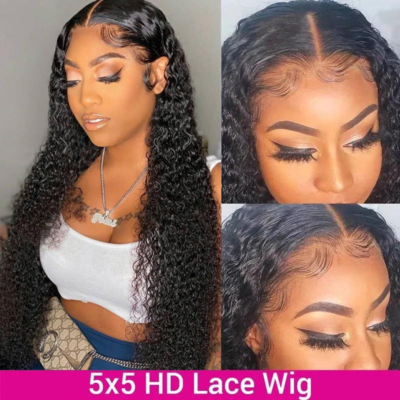 5X5 Deep Curly Closure Wig