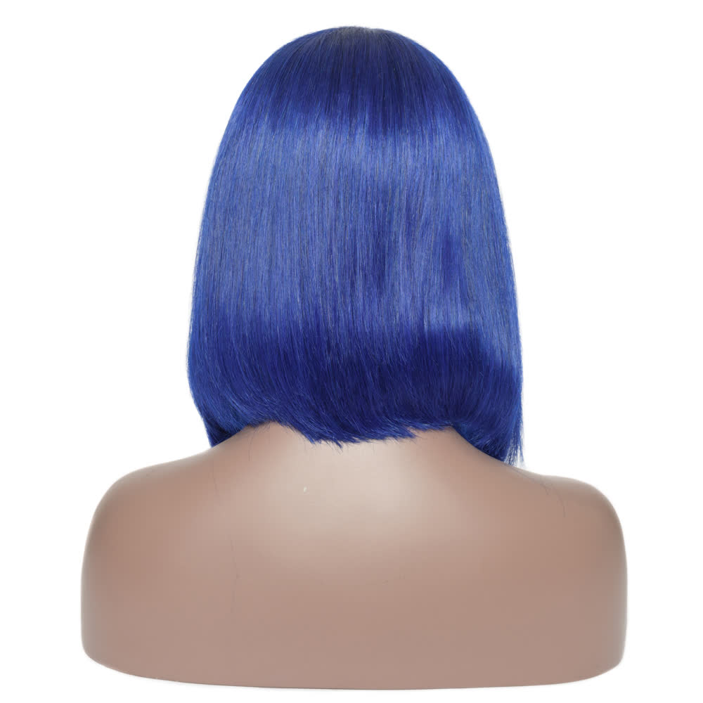 Blue Straight Bob Wig