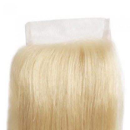 613 Blonde Straight Top Closure Bundles