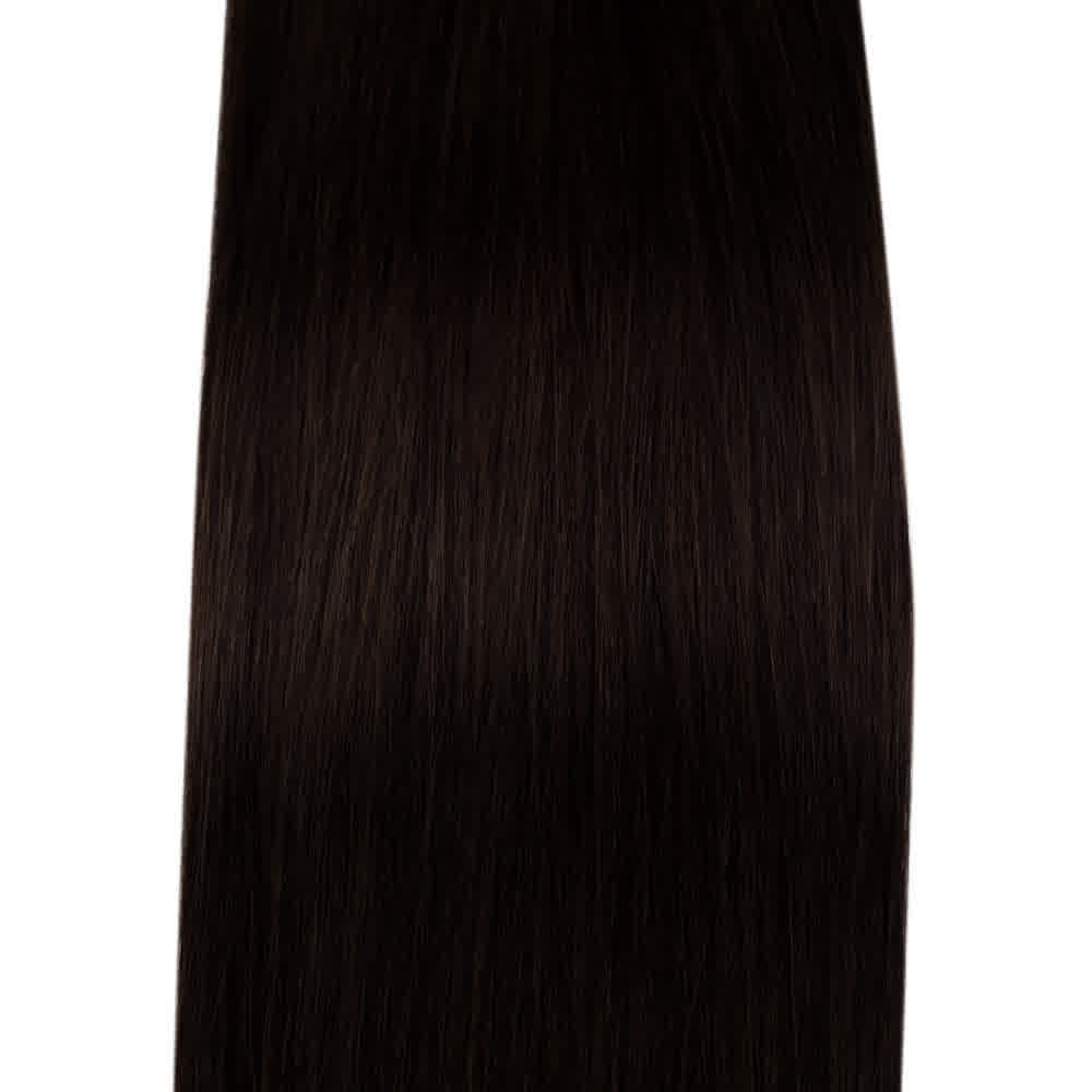 2 Darkest Brown Straight Remy Hair Bundles