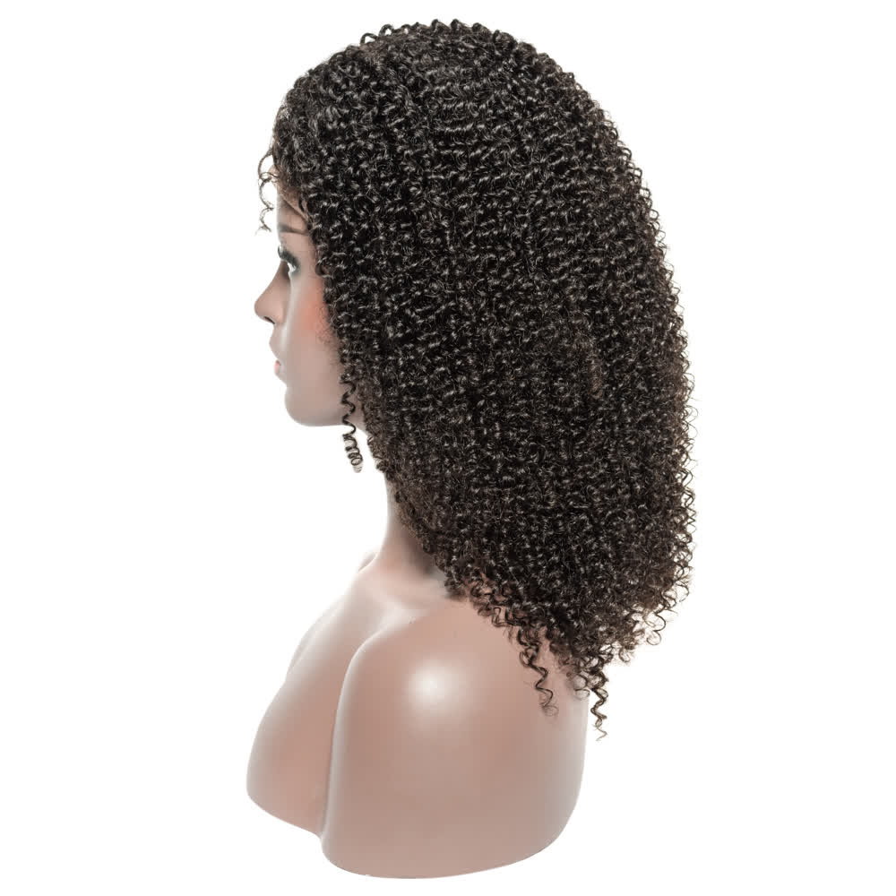 1B Natural Black Afro Curly Bob Wig