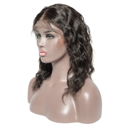 1B Natural Black Natural Curly Bob Wig