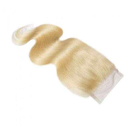 613 Blonde Body Wavy Top Closure Bundles