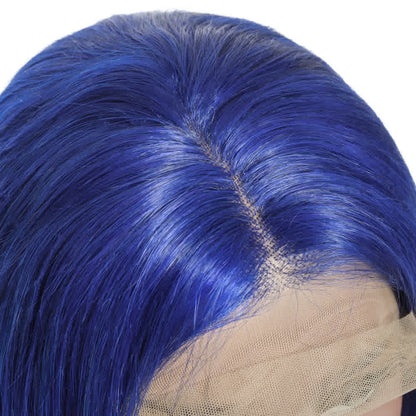 Blue Straight Bob Wig