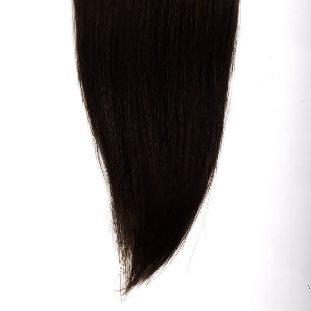 2 Darkest Brown Straight Remy Hair Bundles