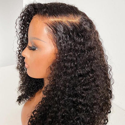 Transparent Afro Curly Frontal Lace Wig