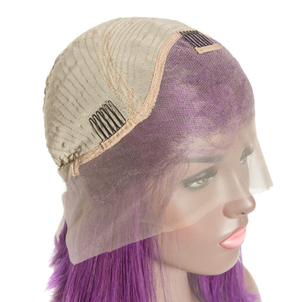 Purple Straight Bob Wig