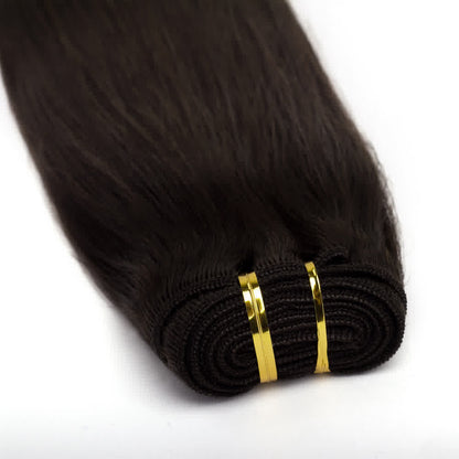 2 Darkest Brown Straight Remy Hair Bundles