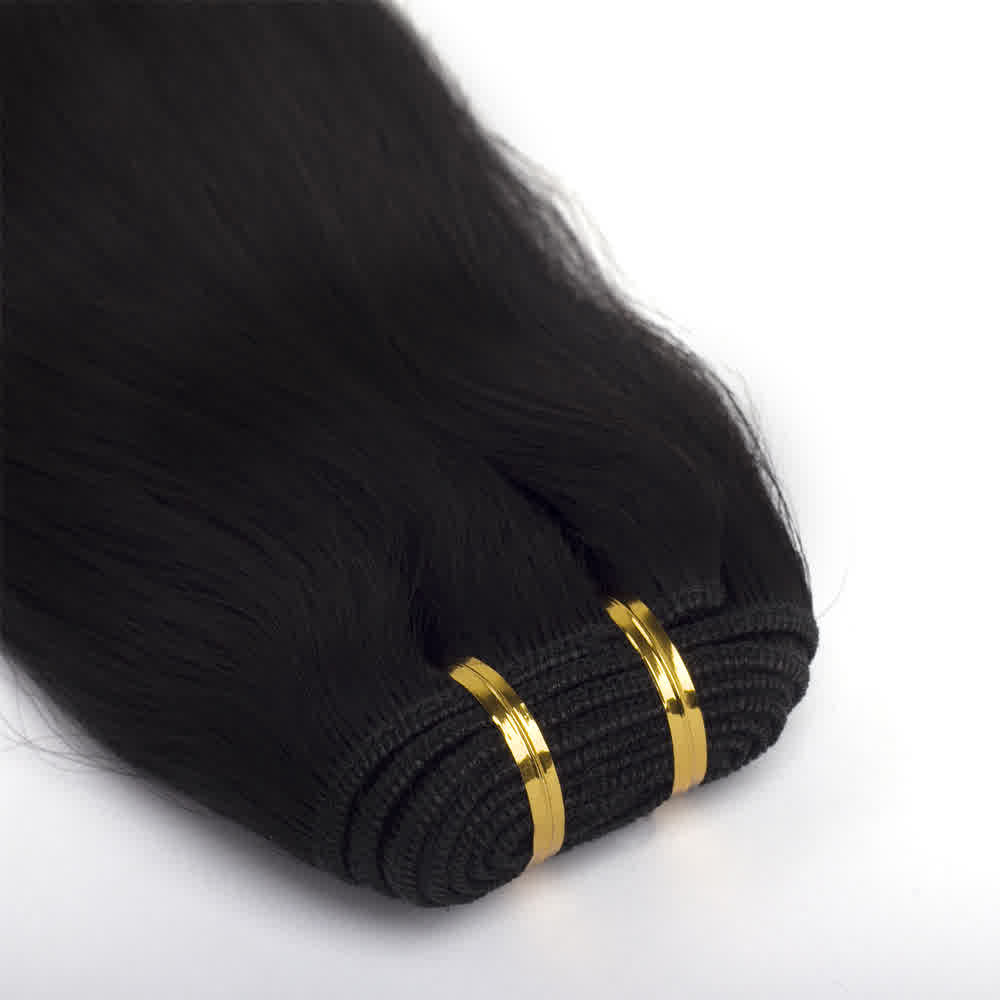 1 Jet Black Straight Remy Hair Bundles