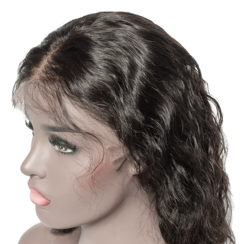 13x4 Lace Front Natural Wavy Bob Wig