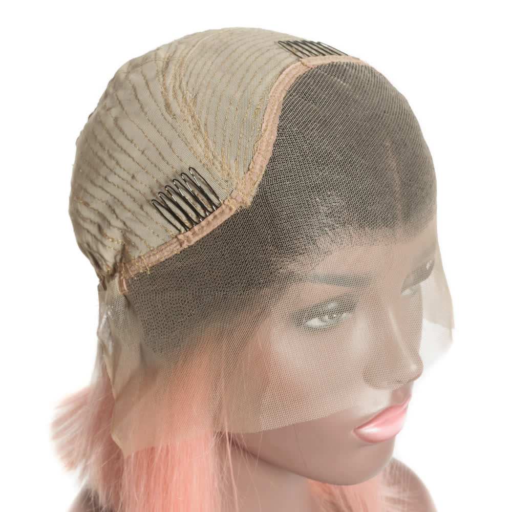 1B Pink Straight Bob Wig