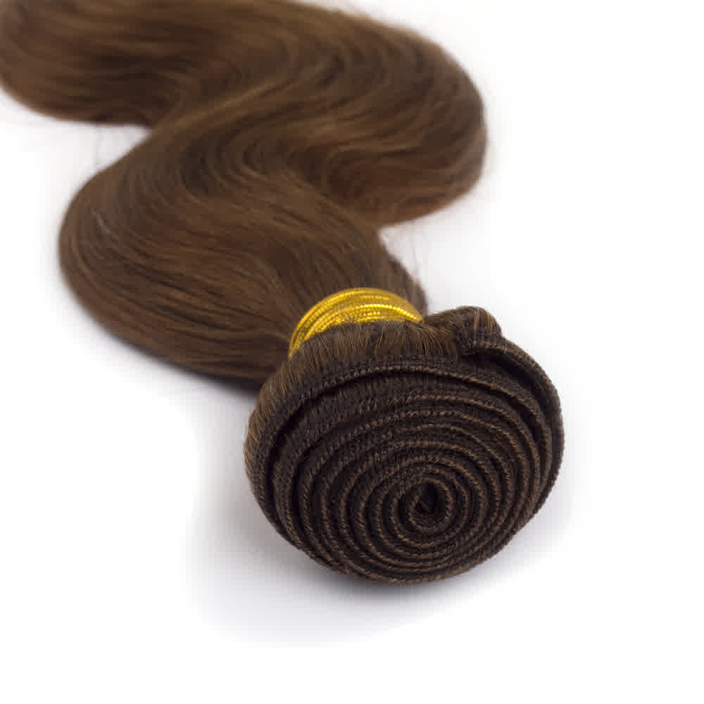 8 Light Brown Body Wavy Remy Hair Bundles