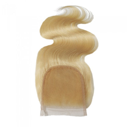 613 Blonde Body Wavy Top Closure Bundles