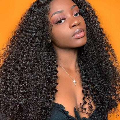 5X5 Kiny Curly Closure Wig