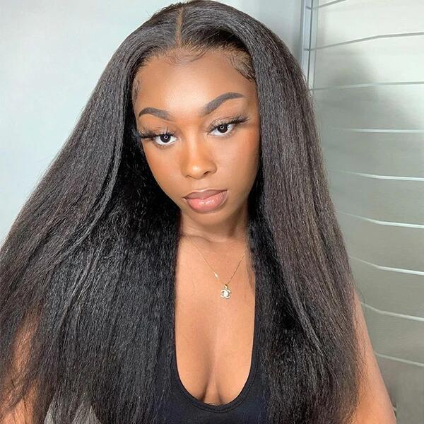 13X6 Lace Frontal 180 Kinky Straight Wig