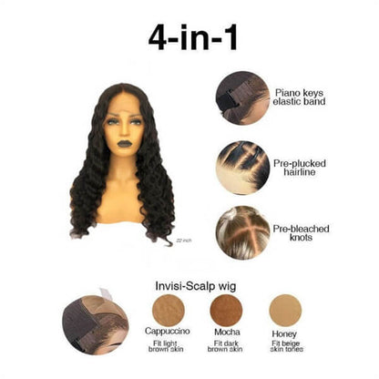 13X6 Lace Frontal 180 Deep Wavy Wig