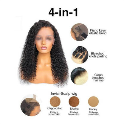 13X6 Lace Frontal 180 Kinky Curly Wig