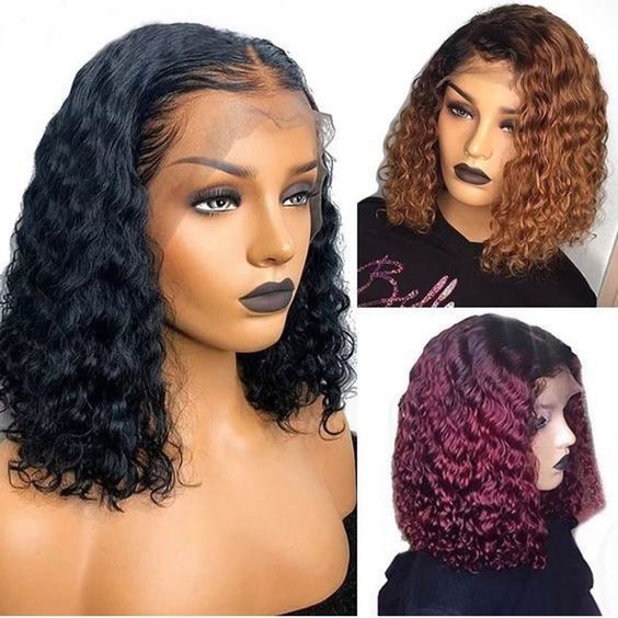 13x4 Lace Front Italy Curly Bob Wig